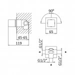 Bruma Escudo Przełącznik 2-drożny podtynkowy Chrom 1021702CR