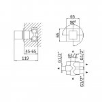 Bruma Escudo Przełącznik 4-drożny podtynkowy Chrom 1021902CR