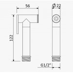   Bruma słuchawka bidetki metalowa pure white 1455827PW W MAGAZYNIE !!!
