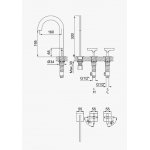 Bruma Royale Bateria umywalkowa 3-otworowa z korkiem Click-Clack Sunset 1922641SS