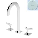 Bruma Royale Bateria umywalkowa 3-otworowa bez korka Pure White 1922501PW