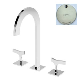 Bruma Royale Bateria umywalkowa 3-otworowa z korkiem Click-Clack Morning Mist 1922541MM