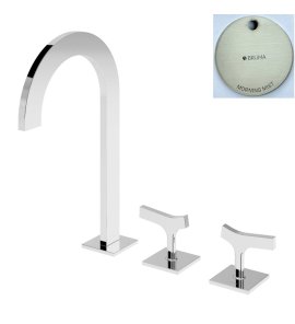 Bruma Royale Bateria umywalkowa 3-otworowa z korkiem Click-Clack Morning Mist 1922641MM