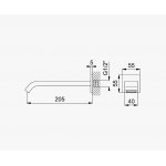 Bruma Royale Wylewka do wanny 205 mm Chrom 1456424CR