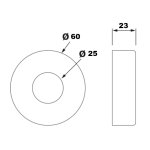 Bruma Rozeta do baterii wannowej ściennej Night Sky/Czarny mat 1569457NS W MAGAZYNIE!!