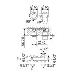 Bruma Spring Bateria natryskowy podtynkowa 3-drożna Night Sky 1121420NS