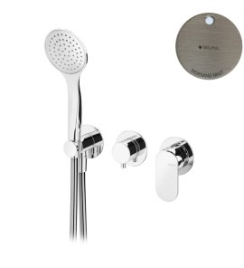 Bruma Spring Bateria natryskowy podtynkowa ze słuchawką Morning Mist 1122800MM