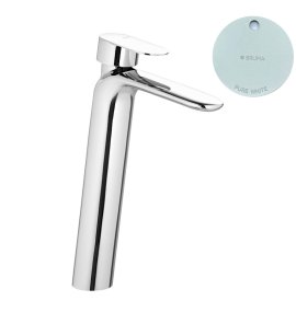 Bruma Spring Bateria umywalkowa jednootworowa bez korka Pure White 1122100PW