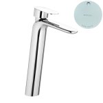 Bruma Spring Bateria umywalkowa jednootworowa z korkiem Click-Clack Pure White 1122110PW