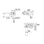 Bruma Spring Bateria umywalkowa podtynkowa bez korka Chrom 1122300CR