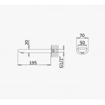 Bruma Spring Wylewka ścienna 195 mm Pure White 1569418PW