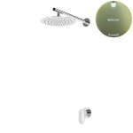 Bruma Spring Zestaw natryskowy podtynkowy Ø 250 mm z ramieniem ściennym Sunrise 1127602SR