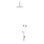 Bruma Spring Zestaw natryskowy z deszczownicą Ø 250 mm sufitową i słuchawką prysznicową Chrom 1127500CR