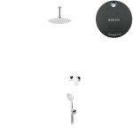 Bruma Spring Zestaw natryskowy z deszczownicą Ø 250 mm sufitową i słuchawką prysznicową Gunmetal 1127500MG