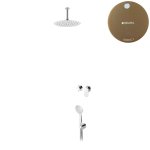 Bruma Spring Zestaw natryskowy z deszczownicą Ø 250 mm sufitową i słuchawką prysznicową Sunset 1127500SS