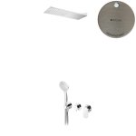 Bruma Spring Zestaw natryskowy z deszczownicą ścienną i słuchawką prysznicową Morning Mist 1125741MM