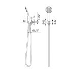 Bruma Spring Zestaw natryskowy podtynkowy ze słuchawką prysznicową z 3-strumieniami Chrom 1455933CR