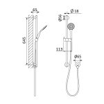 Bruma Spring Zestaw natryskowy ze słuchawką prysznicową na drążku Chrom 1455831CR