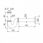 Bruma Syfon rurkowy do automatycznego korka Chrom 1370007CR