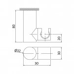 Bruma Uchwyt na Słuchawkę Sunrise PVD 1455806PR