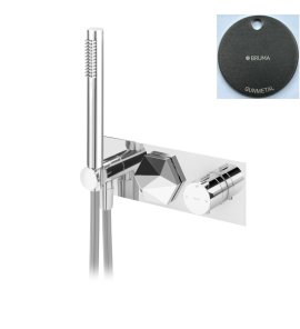 Bruma Utopia Bateria natryskowa podtynkowa 2-drożna Gunmetal 1832021MG