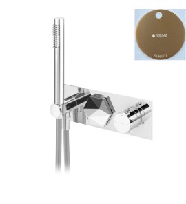 Bruma Utopia Bateria natryskowa podtynkowa 3-drożna Sunset 1832031SS