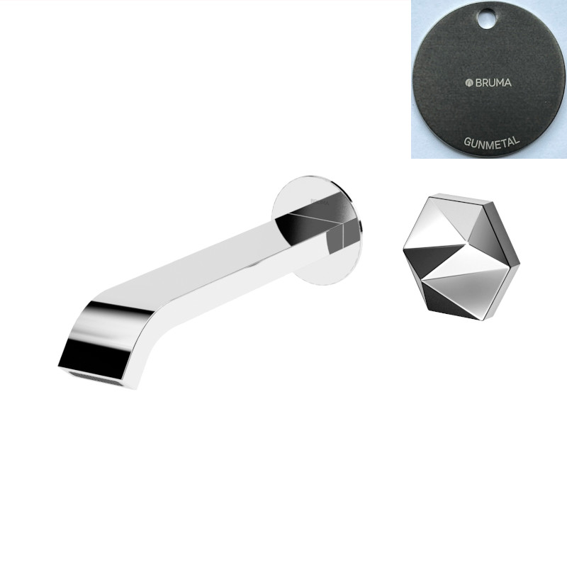 Bruma Utopia Bateria umywalkowa podtynkowa z korkiem Click-Clack Gunmetal 1838510MG