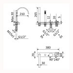 Bruma Utopia Bateria wannowo-natryskowa na brzeg wanny Chrom 1832000CR