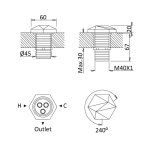 Bruma Utopia Mieszacz nablatowy Chrom 1839020CR