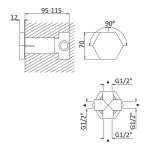 Bruma Utopia Przełącznik podtynkowy Pure white 1836103PW