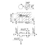 Bruma Utopia Przełącznik podtynkowy z 2-drożny Pure White 1836120PW