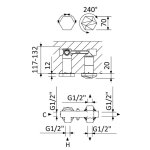 Bruma Utopia Przełącznik podtynkowy z 3-drożny Pure White 1836130PW