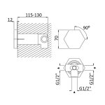 Bruma Utopia Przełącznik podtynkowy Chrom 1836003CR