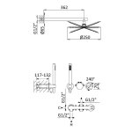 Bruma Utopia Zestaw natryskowy podtynkowy z deszczownicą Ø 250 mm ścienną i słuchawką Chrom 1837420CR