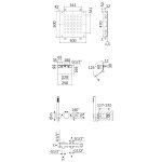 Bruma Utopia Zestaw natryskowy podtynkowy z deszczownicą sufitową, wylewką kaskadową i słuchawką Pure White 1835500PW