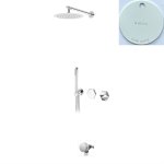 Bruma Utopia Zestaw wannowo-natryskowy podtynkowy z deszczownicą i wylewką w przelewie Pure White 1833420PW