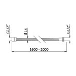   Bruma Wąż prysznicowy 160 cm chrom 1455907CR W MAGAZYNIE!!