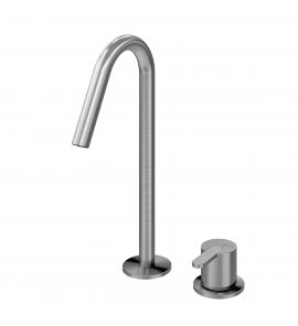 Bruma X-Alpha Bateria umywalkowa 2-otworowa bez korka Satin stainless steel 1862201IS