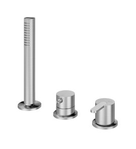 Bruma X-Alpha Bateria wannowo-natryskowa na brzeg wanny Satin stainless steel 1865011IS