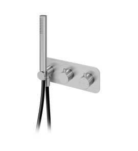 Bruma X-Alpha Bateria wannowo-natryskowa termostatyczna podtynkowa Satin stainless steel 1864401IS