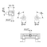 Bruma X-Alpha Mieszacze podtynkowe Satin stainless steel 1869701IS
