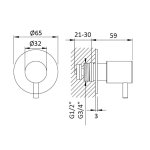 Bruma X-Alpha Zawór 1/2\'\' Satin stainless steel 1865903IS