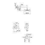 Bruma X-Alpha Zestaw natryskowy podtynkowy z deszczownicą ∅ 250 mm na ramieniu ściennym satin stainless steel 1867602IS