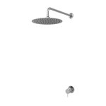 Bruma X-Alpha Zestaw natryskowy podtynkowy z deszczownicą ∅ 250 mm na ramieniu ściennym satin stainless steel 1867602IS