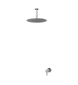 Bruma X-Alpha Zestaw natryskowy podtynkowy z deszczownicą Ø 250 mm na ramieniu sufitowym Satin stainless steel 1865611IS