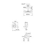 Bruma X-Alpha Zestaw natryskowy podtynkowy z deszczownicą Ø 250 mm na ramieniu sufitowym Satin stainless steel 1865612IS