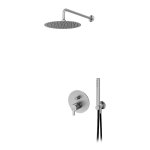 Bruma X-Alpha Zestaw natryskowy podtynkowy z deszczownicą Ø 250 mm na ramieniu ściennym Satin stainless steel 1867621IS