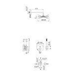 Bruma X-Alpha Zestaw natryskowy podtynkowy z deszczownicą Ø 250 mm na ramieniu ściennym Satin stainless steel 1867621IS