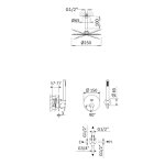 Bruma X-Alpha Zestaw natryskowy podtynkowy z deszczownicą Ø 250 mm na ramieniu sufitowym Satin stainless steel 1865661IS