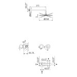 Bruma X-Alpha Zestaw natryskowy podtynkowy z deszczownicą Ø 250 mm na ramieniu ściennym Satin stainless steel 1863601IS